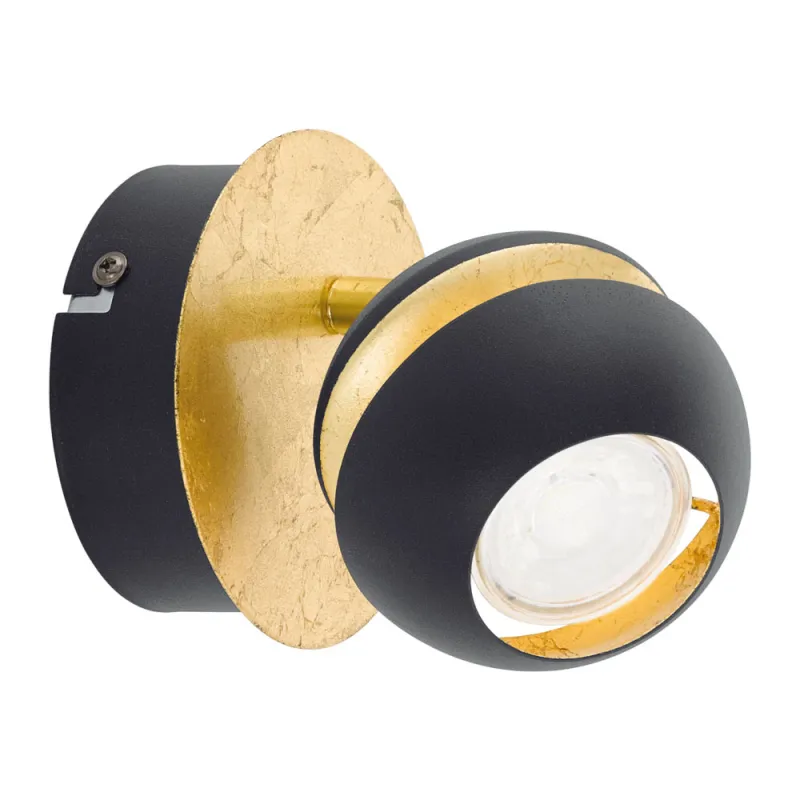 Aplica Eglo Nocito 95482, Gu10 1X3.3W Ø110Mm, Otel, Auriu, Negru