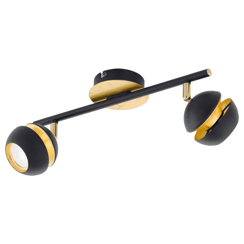 Plafoniera Eglo Nocito 95483, Gu10 2X3.3W, Otel, Negru, Auriu