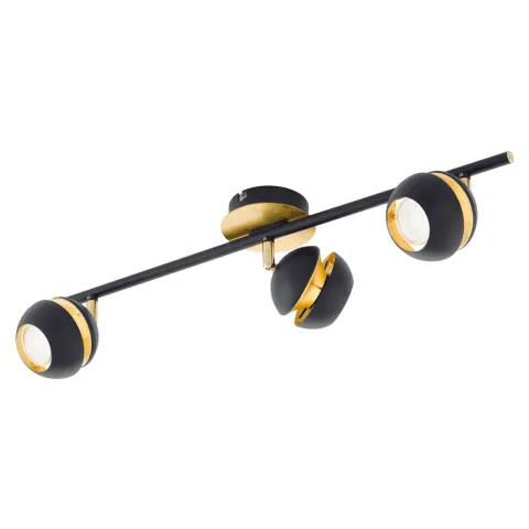 Plafoniera Eglo Nocito 95484, Gu10 3X3.3W, Otel, Negru, Auriu