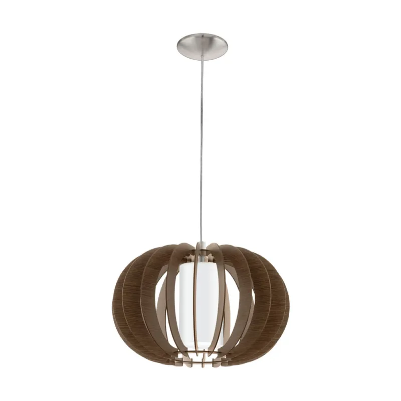 Pendul Eglo Stellato 3 95591, E27 1X60W Ø400Mm, Maro, Alb
