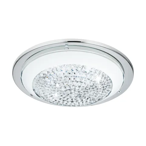 Plafoniera Eglo Acolla 95639, Led 11W 950Lm 3000K Ø290Mm, Cristal, Alb, Transparent