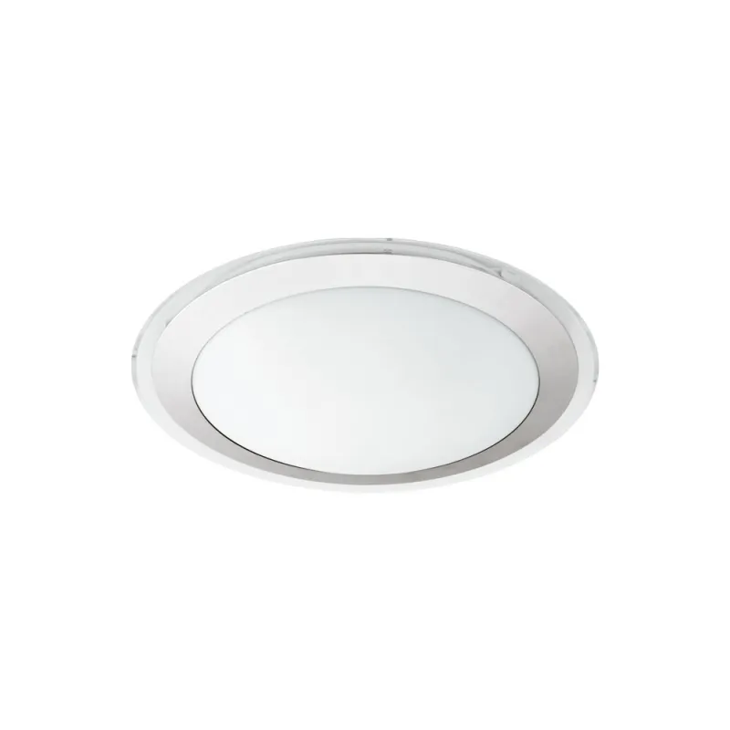 Plafoniera Eglo Competa 1 95677, Led 18W 2000Lm 3000K Ø335Mm, Otel, Transparent, Argintiu, Alb