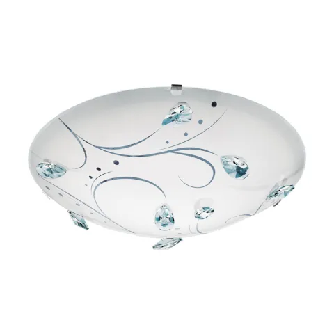 Plafoniera Eglo Sorrenta 1 95689, Led 16W 1500Lm 4000K Ø315Mm, Cristal, Alb, Transparent