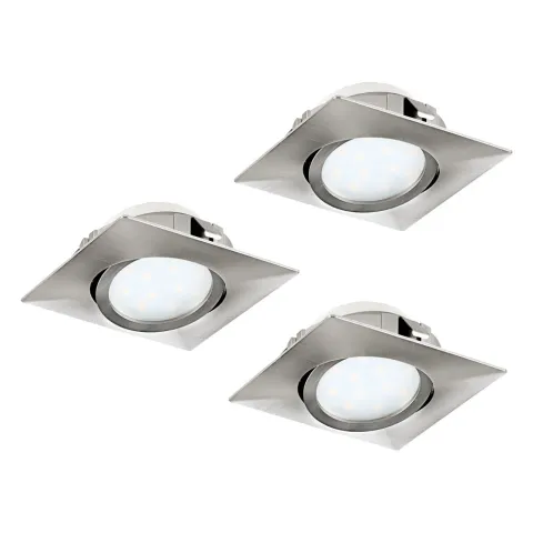 Set 3 Spoturi Incastrate Eglo Pineda 95846, Led 3X6W 1500Lm 3000K