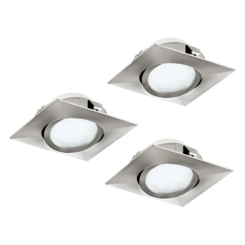 Set 3 Spoturi Incastrate Eglo Pineda 95846, Led 3X6W 1500Lm 3000K