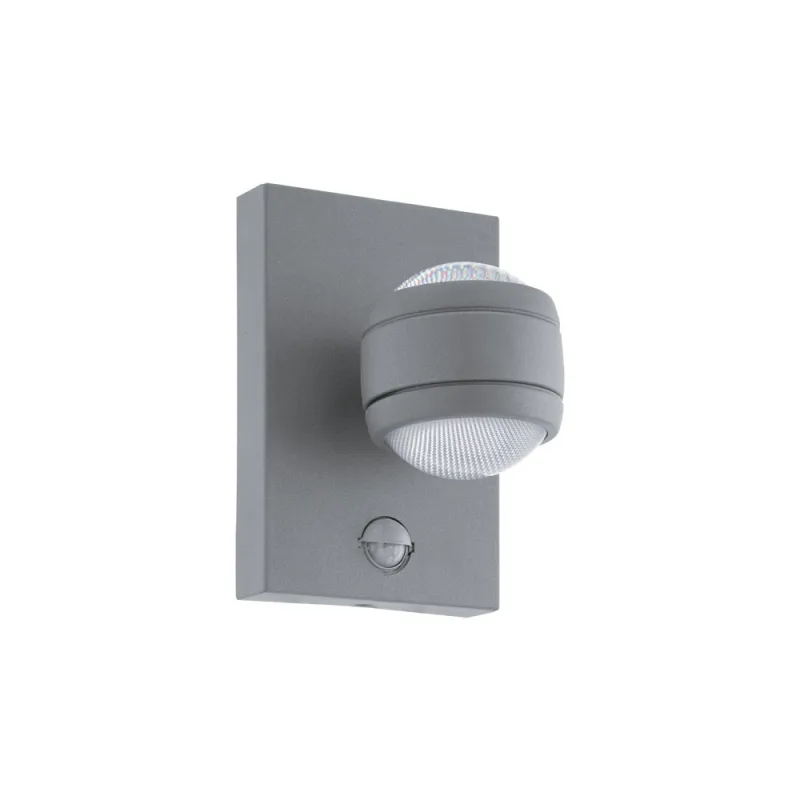Aplica Exterior Eglo Sesimba 1 96019, Led 2X3.7W 560Lm 3000K Ip44, Otel Zincat, Transparent