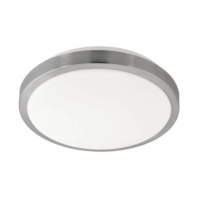 Plafoniera Eglo Competa 1 96033, Led 23W 2500Lm 3000K Ø325Mm, Otel, Alb, Nichel Mat