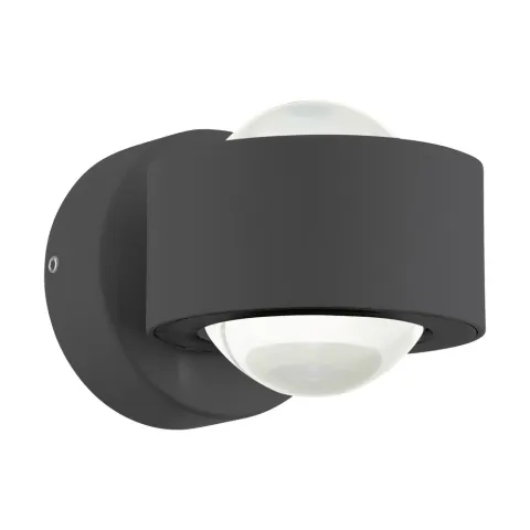 Aplica Eglo Ono 2 96049, Led 2X2.5W 460Lm 3000K, Aluminiu, Transparent