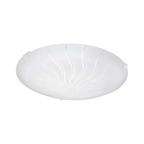 Plafoniera Eglo Margitta 1 96089, Led 11W 950Lm 3000K Ø250Mm, Sticla, Alb
