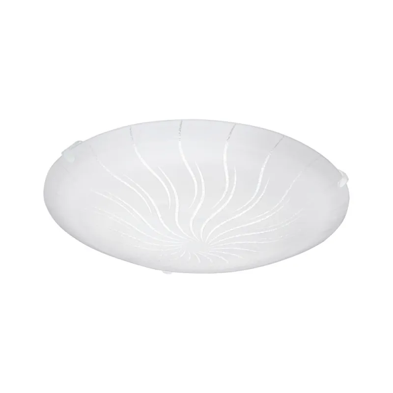 Plafoniera Eglo Margitta 1 96089, Led 11W 950Lm 3000K Ø250Mm, Sticla, Alb