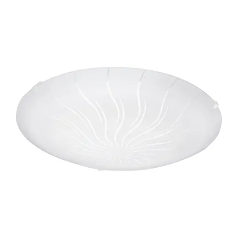 Plafoniera Eglo Margitta 1 96111, Led 11W 950Lm 3000K Ø315Mm, Sticla, Alb