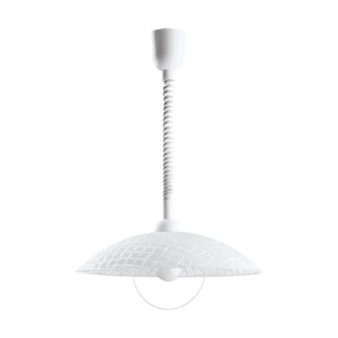 Pendul Eglo Alvez 96474, E27 1X60W Ø420Mm, Alb, Transparent