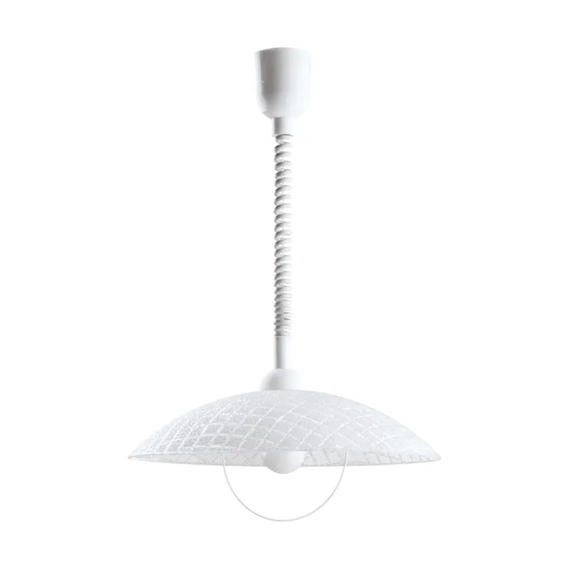 Pendul Eglo Alvez 96474, E27 1X60W Ø420Mm, Alb, Transparent