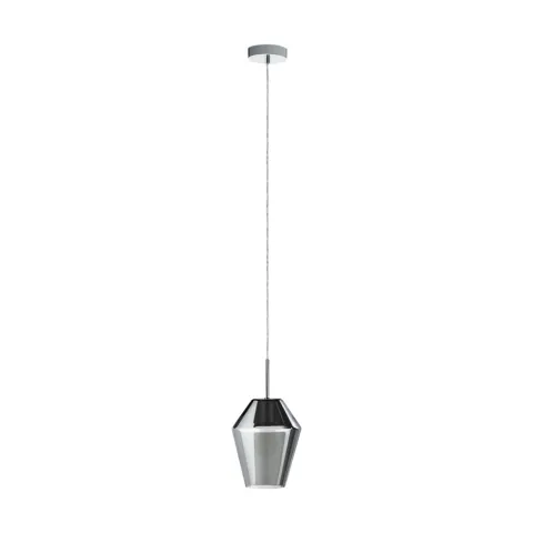 Pendul Eglo Murmillo 96773, E27 1X28W Ø170Mm, Negru Transparent