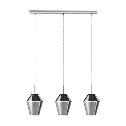 Suspensie Eglo Murmillo 96774, E27 3X28W, Sticla, Crom