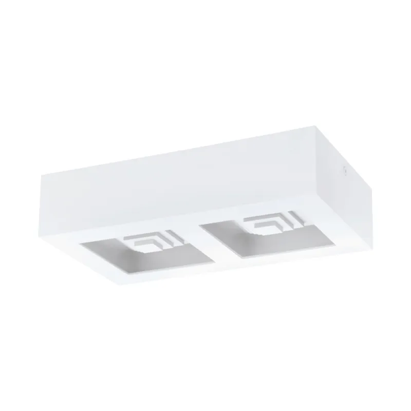 Plafoniera Eglo Ferreros 96792, Led 2X6.3W 1680Lm 3000K, Otel, Alb