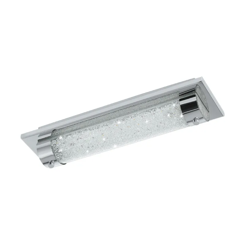 Plafoniera Baie Eglo Tolorico 97054, Led 8W 1100Lm 4000K Ip44, Cristal, Transparent