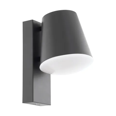 Aplica Exterior Eglo Caldiero 97146, E27 1X10W Ip44, Otel Zincat, Alb