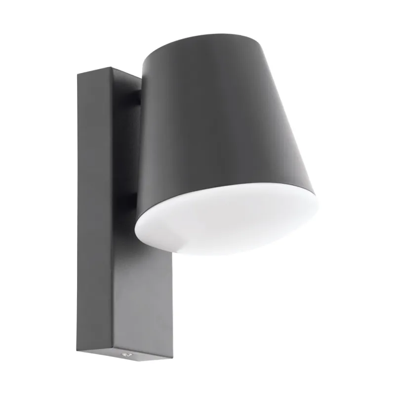 Aplica Exterior Eglo Caldiero 97146, E27 1X10W Ip44, Otel Zincat, Alb