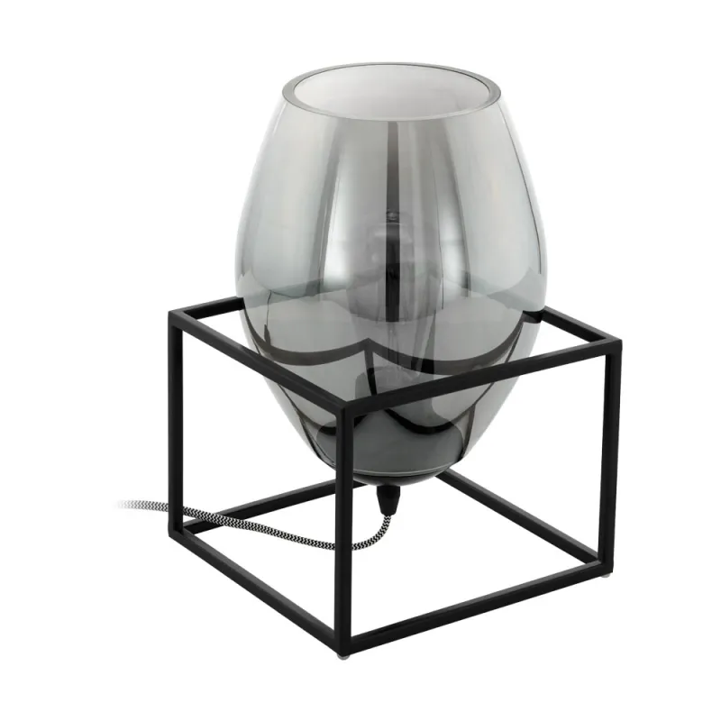 Veioza Eglo Olival 1 97209, E27 1X40W, Sticla, Negru