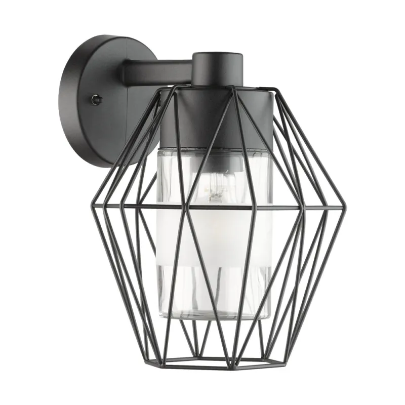 Aplica Exterior Eglo Canove 97226, E27 1X60W Ip44, Sticla, Negru