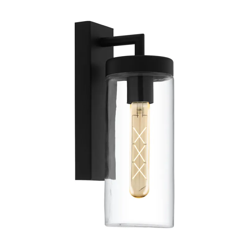 Aplica Exterior Eglo Bovolone 97261, E27 1X60W Ip44, Sticla, Negru