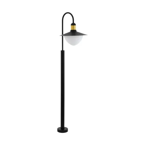 Stalp Exterior Eglo Sirmione 97287, E27 1X60W Ip44, Negru, Auriu