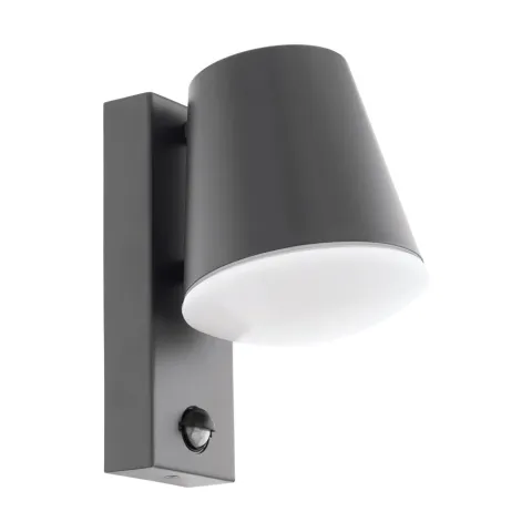 Aplica Exterior Eglo Caldiero 97451, E27 1X10W Ip44, Otel Zincat, Alb
