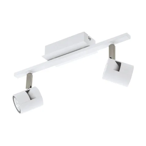 Plafoniera Eglo Vergiano 97507, Gu10 2X5W, Otel, Aluminiu, Nichel Mat, Alb