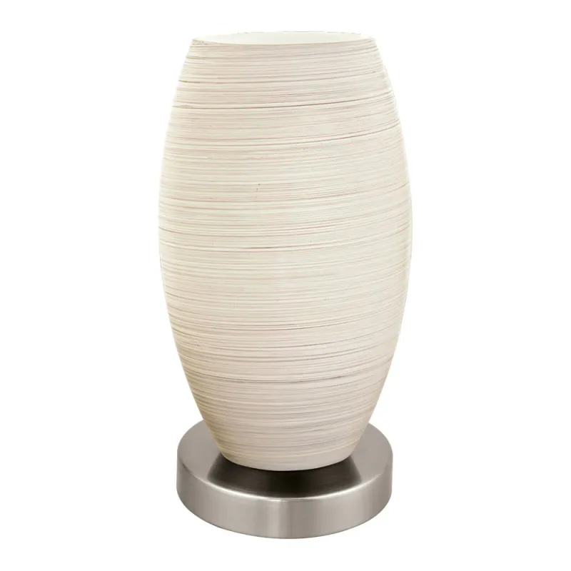 Veioza Eglo Batista 3 97589, E27 1X40W Ø120Mm, Sticla, Nichel Mat