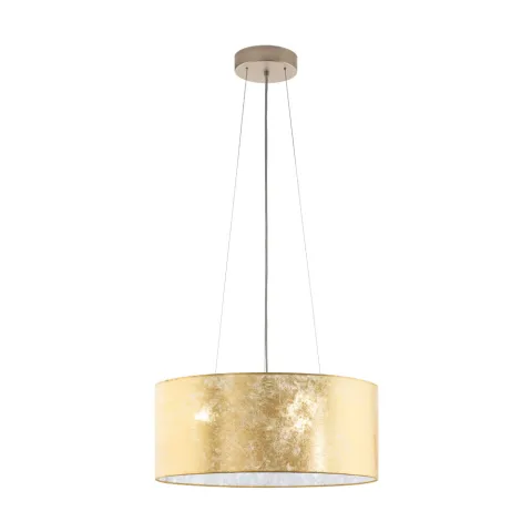 Suspensie Eglo Viserbella 97644, E27 3X60W Ø530Mm, Textil, Auriu