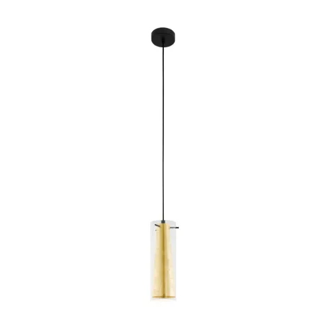 Pendul Eglo Pinto Gold 97651, E27 1X40W Ø110Mm, Auriu, Transparent