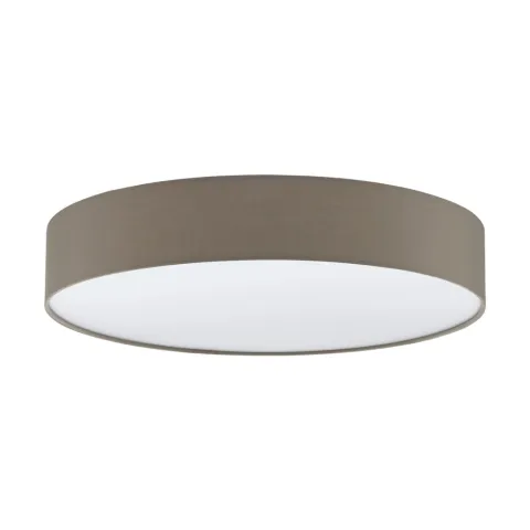 Plafoniera Eglo Romao 3 97778, Led 40W 4000Lm 3000-5000K Ø570Mm, Textil, Gri Maroniu, Alb