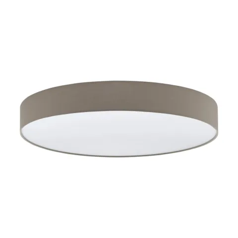 Plafoniera Eglo Romao 3 97783, Led 60W 5800Lm 3000-5000K Ø760Mm, Textil, Gri Maroniu, Alb