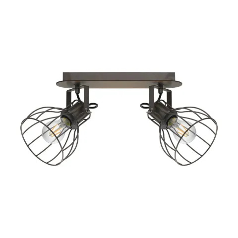 Plafoniera Eglo Sambatello 98135, E27 2X40W, Lemn, Argintiu