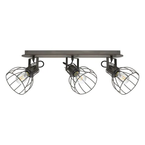 Plafoniera Eglo Sambatello 98136, E27 3X40W, Lemn, Argintiu