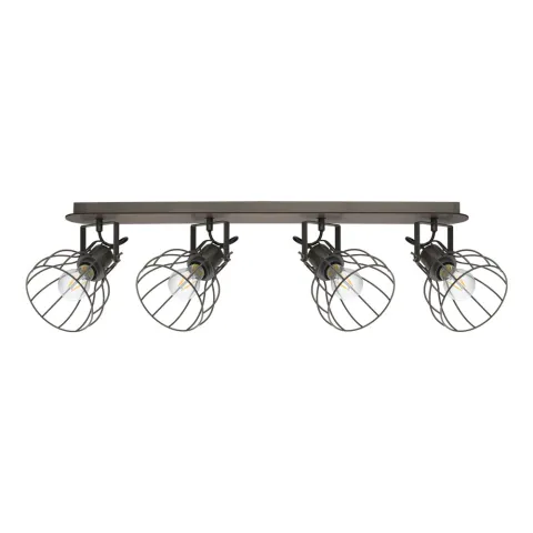 Plafoniera Eglo Sambatello 98137, E27 4X40W, Lemn, Argintiu