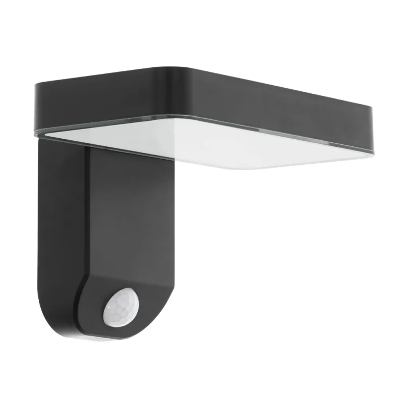 Aplica Exterior Eglo Pastion 98191, Solar-Led 4.5W 200Lm 3000K, Plastic, Negru