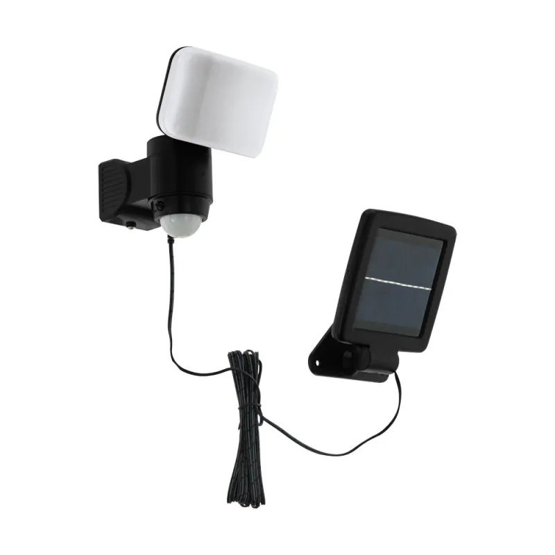 Aplica Exterior Eglo Casabas 98195, Solar-Led 5W 470Lm 6500K Ip44, Plastic, Alb