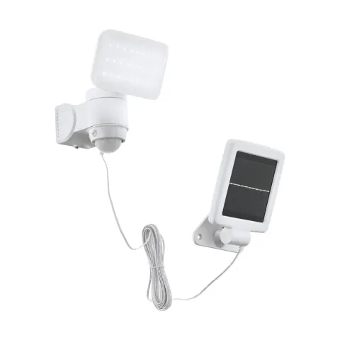 Aplica Exterior Eglo Casabas 98196, Solar-Led 5W 470Lm 6500K Ip44, Plastic, Alb