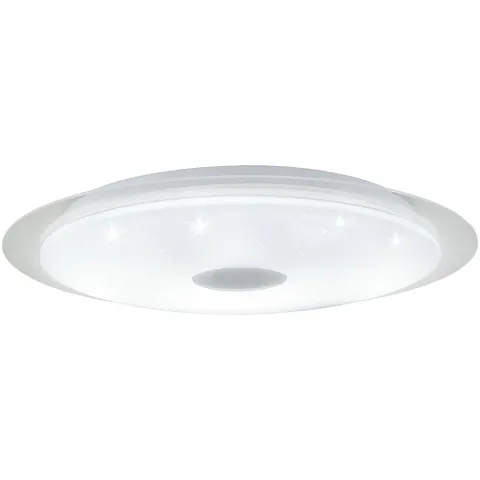 Plafoniera Eglo Moratica-A 98219, Led 36W 3300Lm 2700-6500K Ø570Mm, Efect De Cristal, Alb, Argintiu