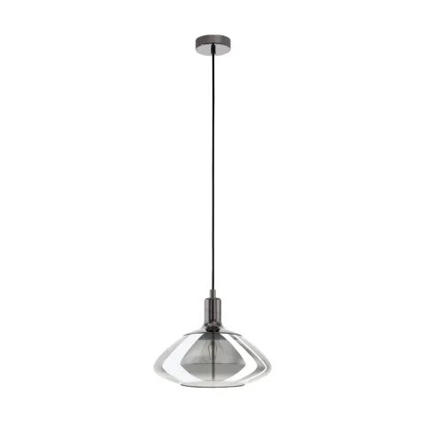 Pendul Eglo Torrontes 98291, E27 1X60W Ø345Mm, Negru Transparent