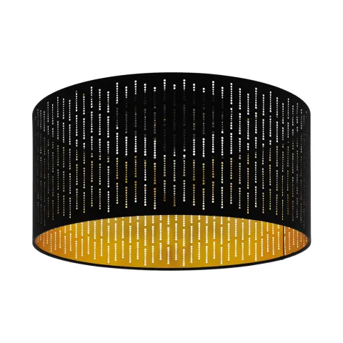 Plafoniera Eglo Varillas 98311, E27 1X40W Ø475Mm, Textil, Auriu, Negru