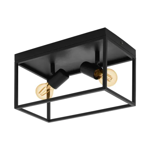 Plafoniera Eglo Silentina 98332, E27 2X40W, Otel, Negru