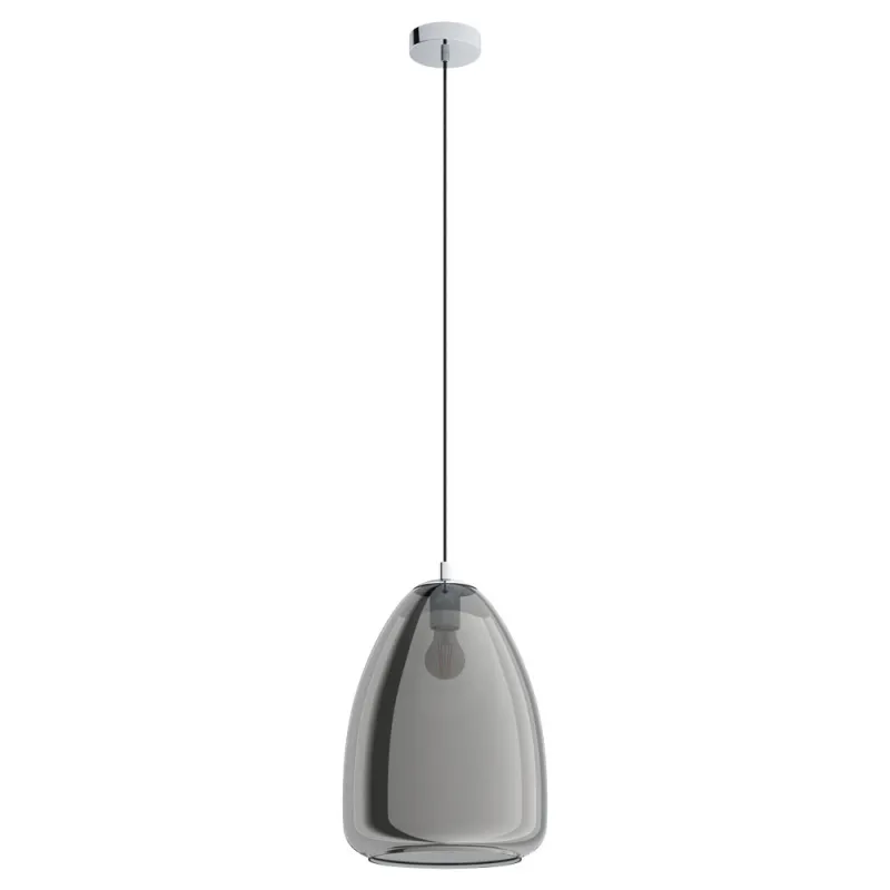 Pendul Eglo Alobrase 98614, E27 1X40W Ø300Mm, Negru Transparent