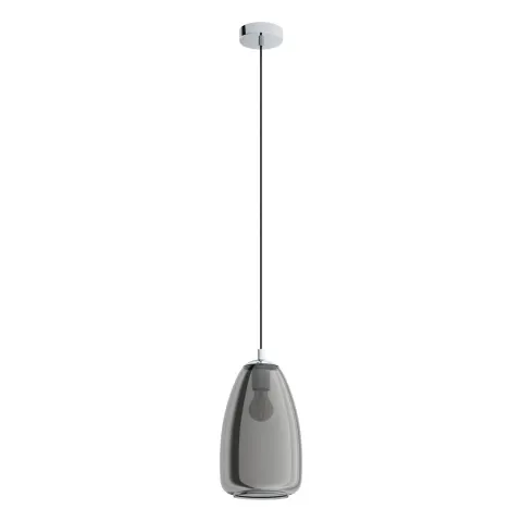 Pendul Eglo Alobrase 98615, E27 1X40W Ø200Mm, Negru Transparent
