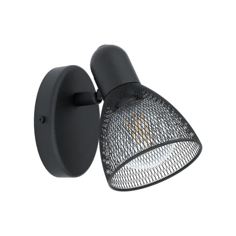 Aplica Eglo Carovigno 98621, E14 1X28W, Otel, Negru