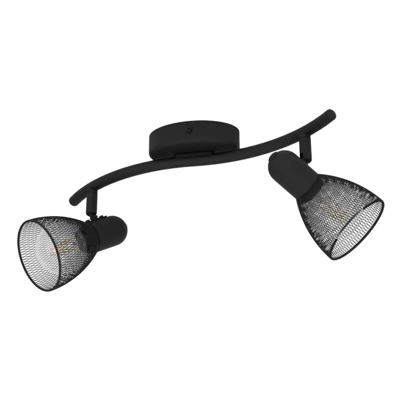 Plafoniera Eglo Carovigno 98622, E14 2X40W, Otel, Negru