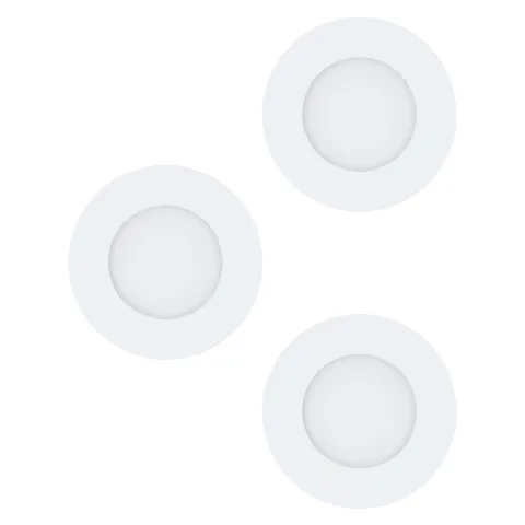 Set 3 Spoturi Incastrate Eglo Fueva 1 98633, Led 3X3W 1020Lm 3000K Ip20;Ip44 Ø85Mm