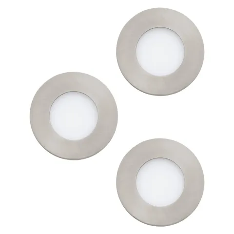 Set 3 Spoturi Incastrate Eglo Fueva 1 98634, Led 3X3W 1020Lm 3000K Ip20;Ip44 Ø85Mm